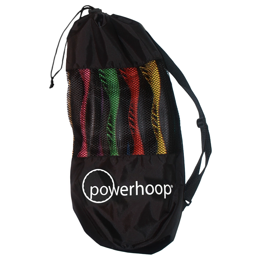 powerhoop black weighted hula hoop bag